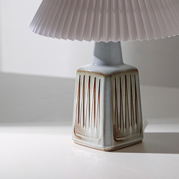 Dänische Søholm Keramik Tischlampe von Einar Johansen, Modell 1096