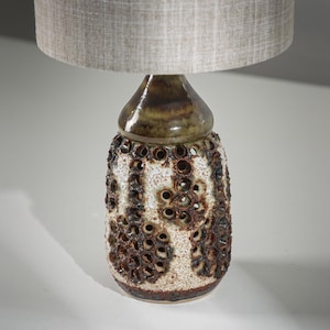 Kingo Keramik table lamp textured studio stoneware Inger Folmer Larsen