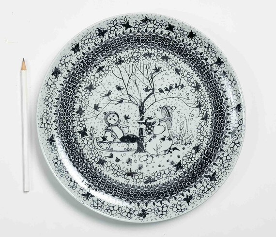 Vintage Bjørn Wiinblad Winter Plate, Nymølle Denmark (10.63 In) - Etsy