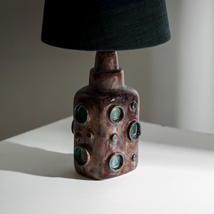 Vintage &quot;Life on Mars&quot; – Space Age Ceramic Table Lamp by PM Keramik, Denmark – 1970s