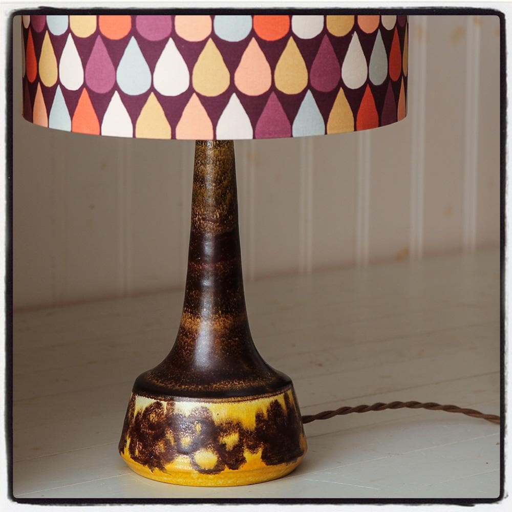 Danish Vintage Ceramic Table Lamp, Mid-centry Design by Bangholm