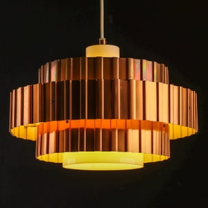 A very rare vintage copper pendant from Lyfa, Denmark, attributed to Bent Karlby, 1960’s MCM Danish Design lighting