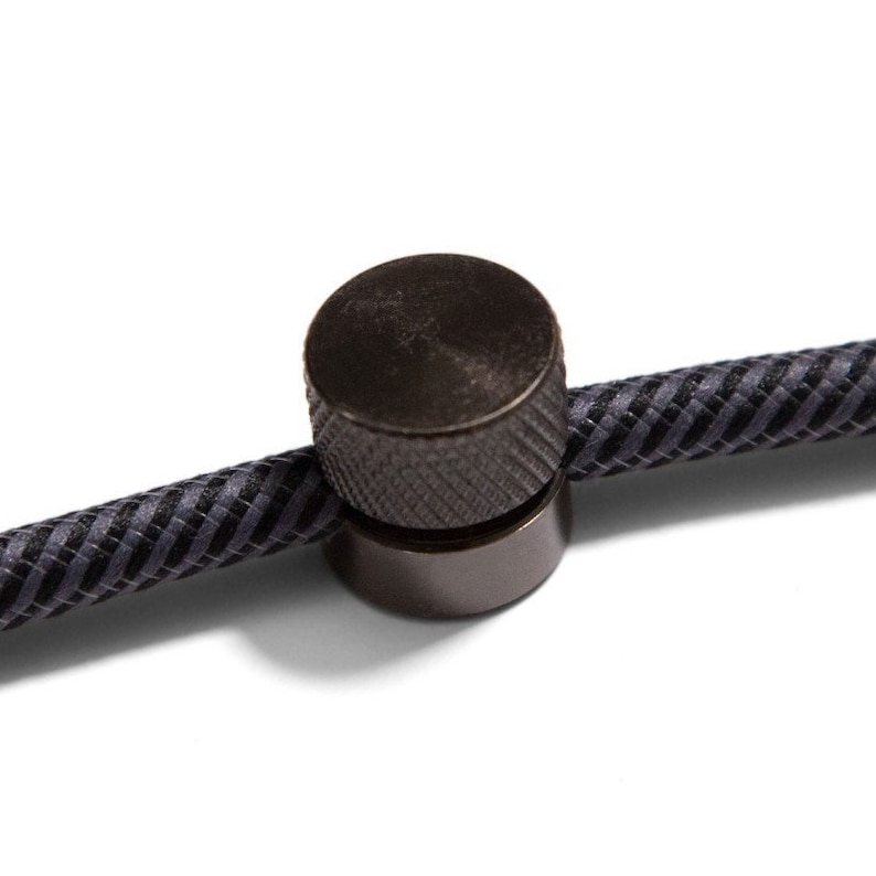 Wall mounting, metal cable clip for fabric cables, Lamp wire decentraliser Black pearl