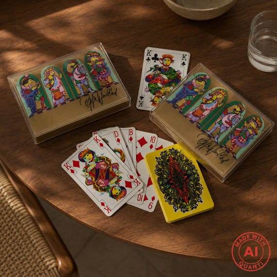 Bjørn Wiinblad Playing Card Decks, Piatnik Austria, 1970s - Etsy