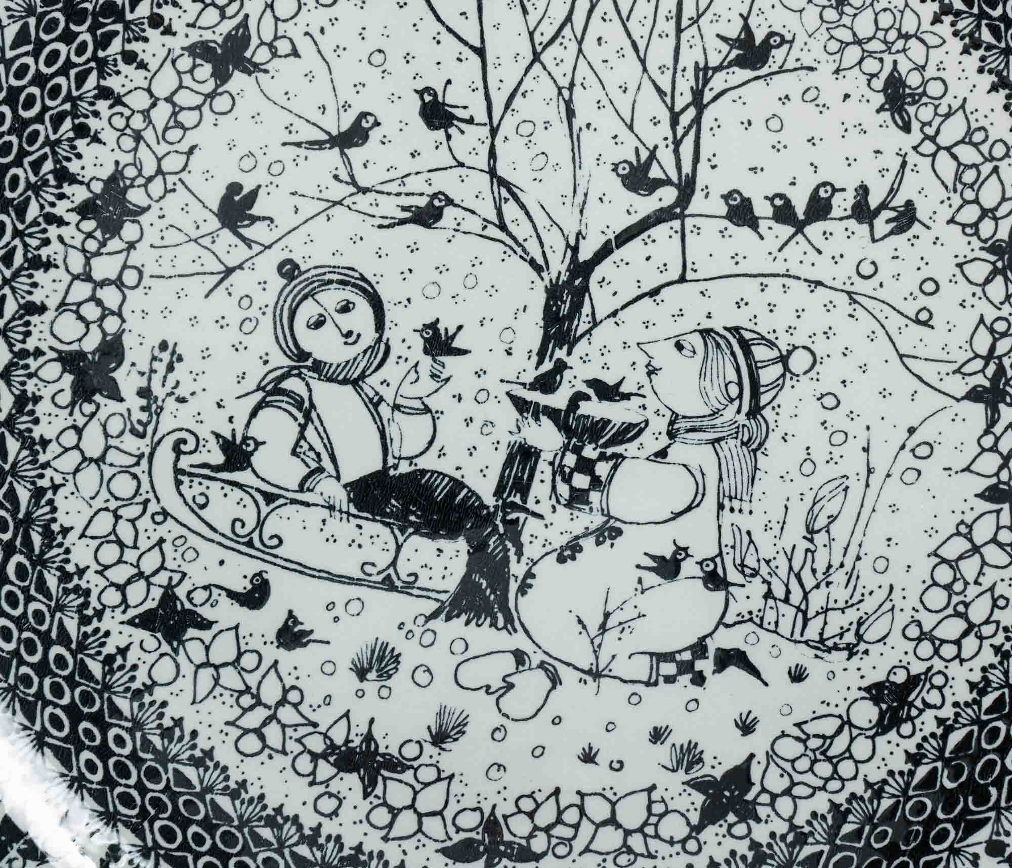 Vintage Bjørn Wiinblad Winter Plate, Nymølle Denmark (10.63 In) - Etsy