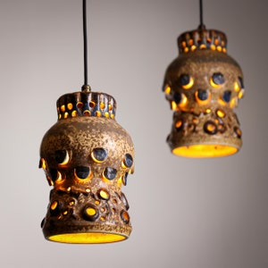 2, 3 or up to 5 Vintage Ceramic Stoneware Pendant Lamps, Made in Denmark, 1960s – MCM Danish Lighting Design