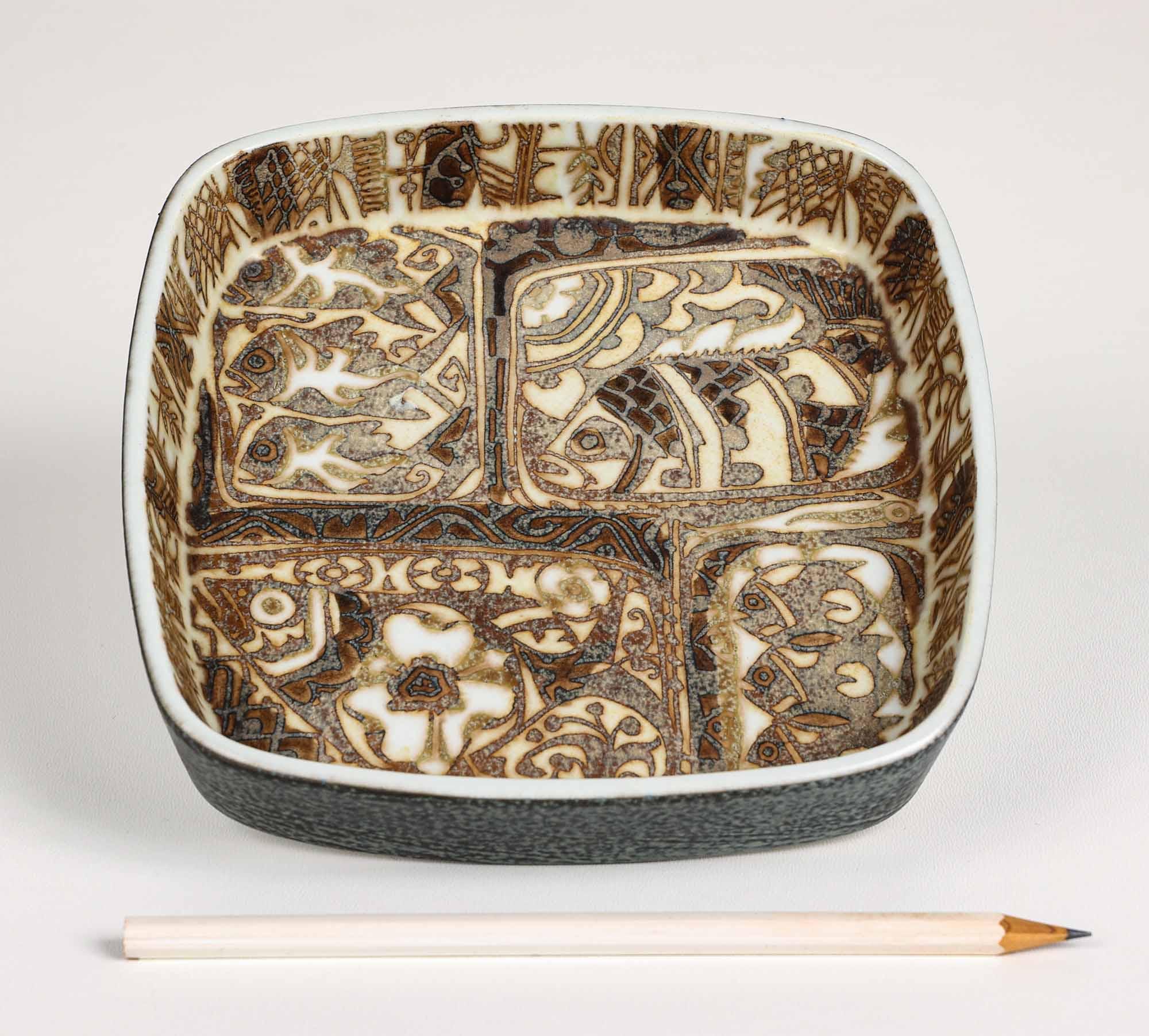 Vintage Royal Copenhagen Aluminia Baca Tray by Nils Thorsson