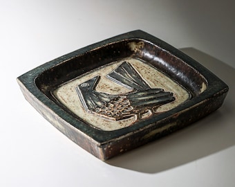 Large and Heavy Stoneware Dish by Jorgen Mogensen, Royal Copenhagen 21941, Denmark.