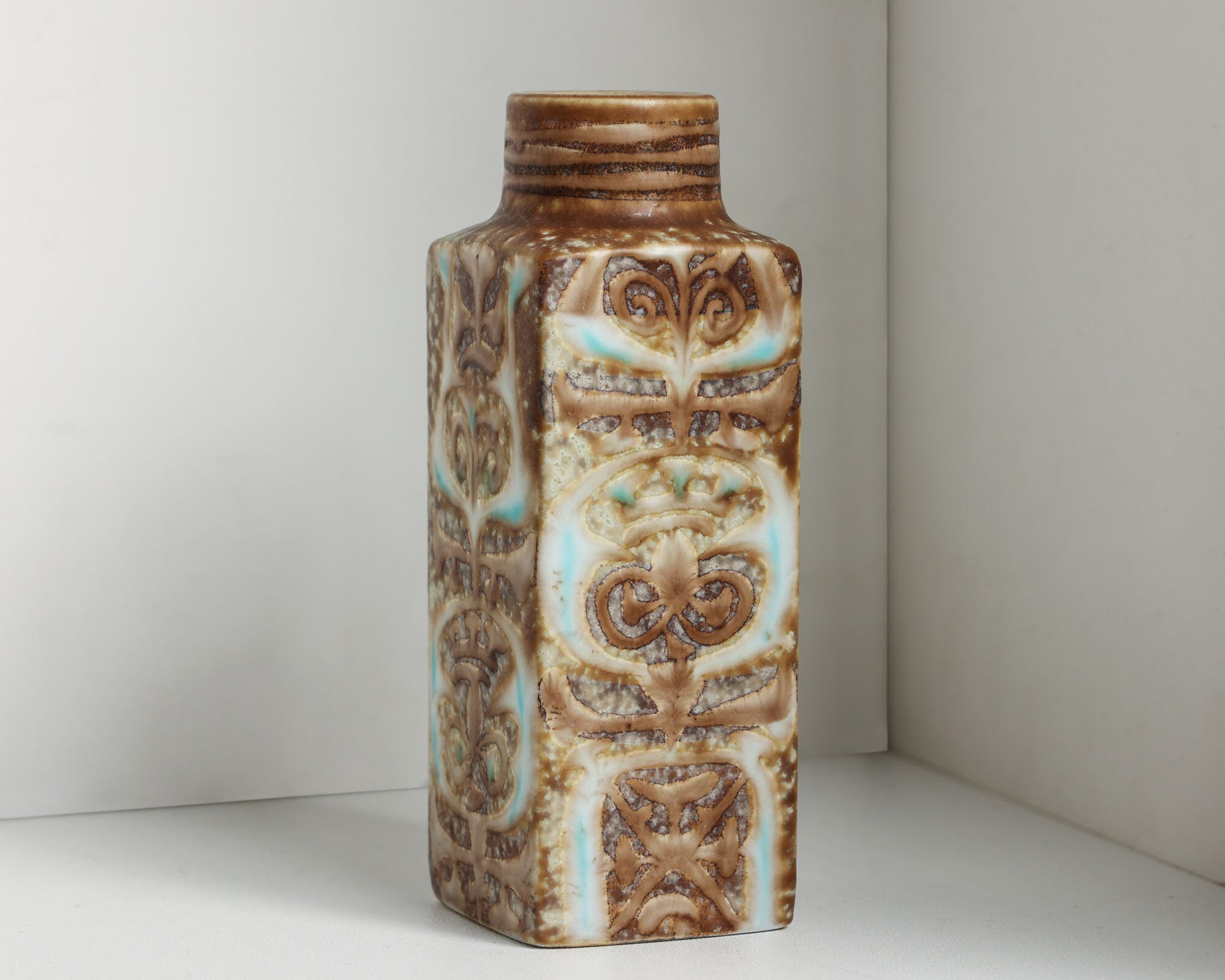 Nils Thorsson Baca Fajance Vase, Royal Copenhagen, 1960s Vintage