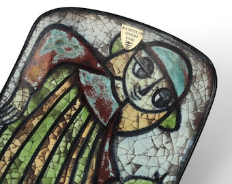 Marianne Starck Ceramic Wall Plate, Large EXTREMELY Rare Ceramic