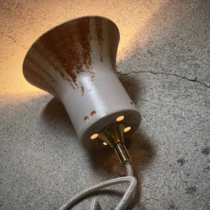 Vintage Danish Midcentury Ceramic hanging lamp 1960’s art pottery light