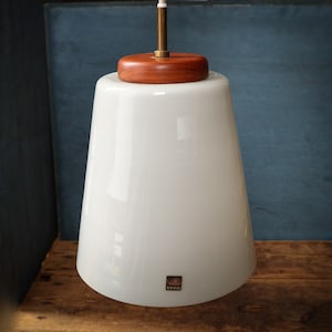 Lyfa gray glass hanging lamps designed by Bent Karlby, mid-century Scandinavian design
