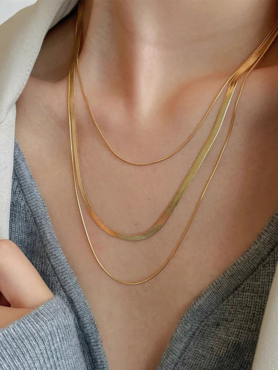 Gold Filled Layered Necklace Detangler Clasp Magnetic Necklace