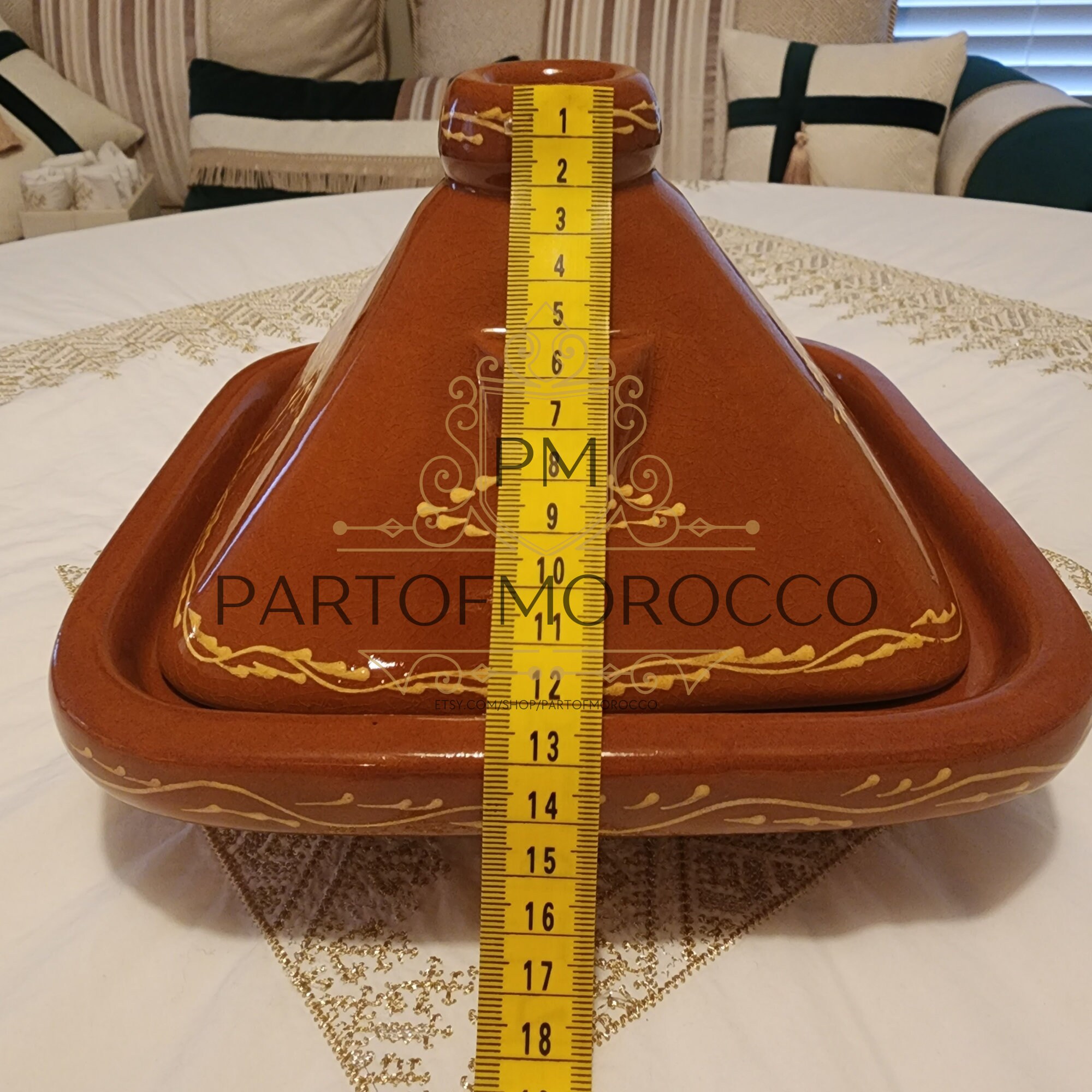 Tajine Carre Square Glazed Tagine Etsy