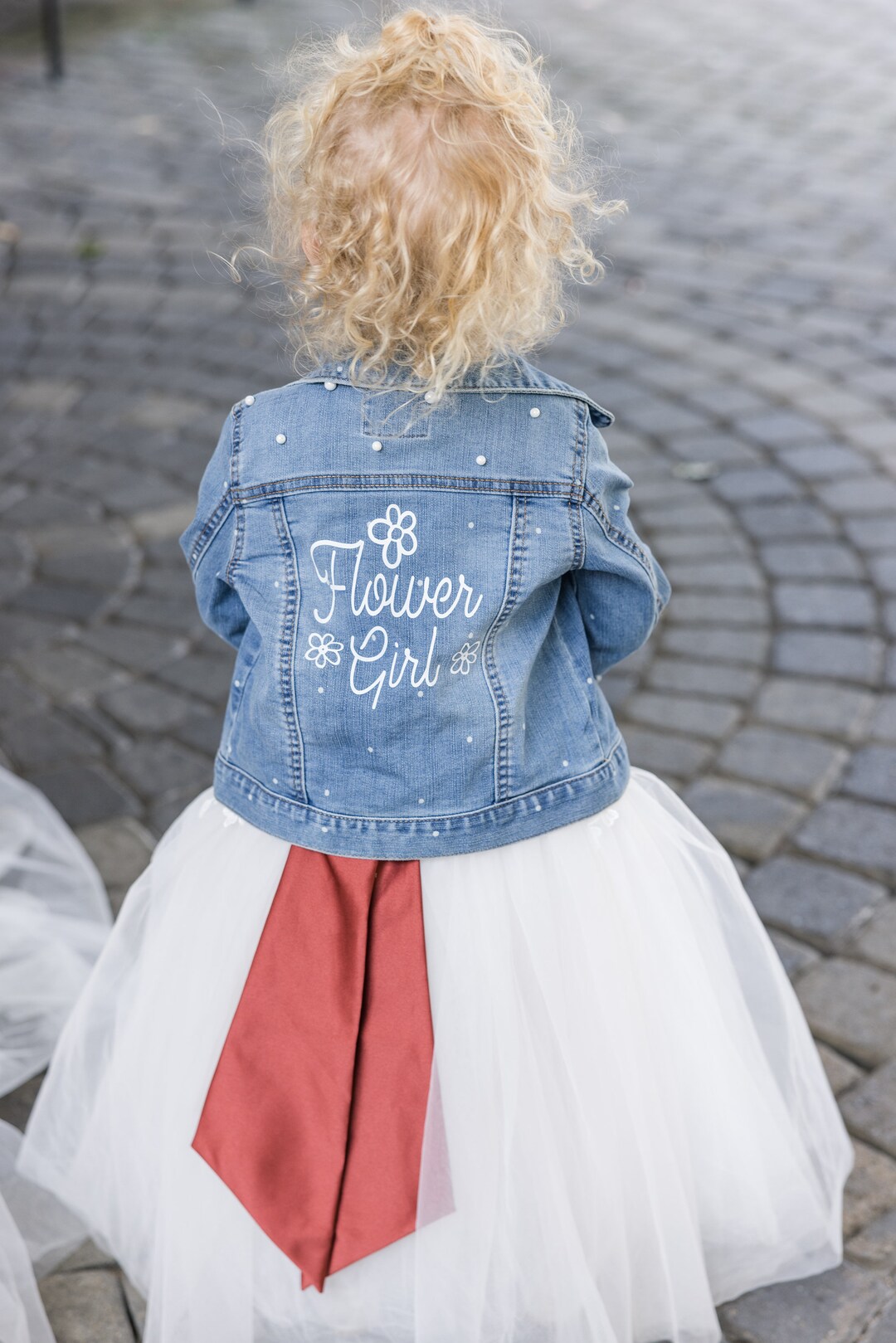 Flower Girl Jean Jacket Personalized Jacket Flower Girl Gift Etsy