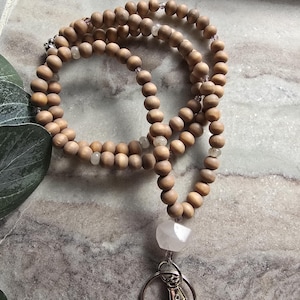 Lanyard | ID Card Holder | magnetic clasp | Beaded Lanyard | Teacher Lanyard | Natural Gemstone Lanyard | Badge Holder