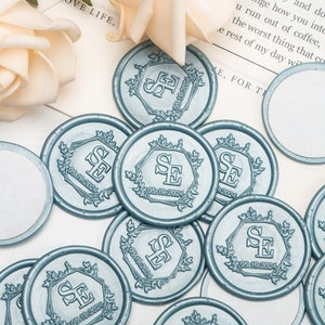 Wedding Invitation Wax Seal Stickers, Wax Seal Stickers For Gift Wrapping, Self-Adhesive Wax Monogram Seals, Handmade Wax Seal Stickers