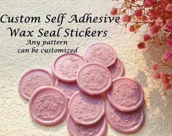 Custom Self Adhesive Wax Seal, Wedding Self Adhesive Wax Seal Stickers, Personalized Wax Seal Stickers, Custom Wax Seals