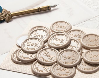 Custom Wax Seals, Custom Self-Adhesive Wax Seals, Custom Wedding Self Adhesive Wax Seal Stickers, Wedding Invitation Wax Seal Stickers