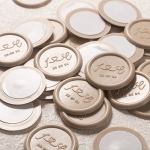 Sceaux de cire autocollants pour emballage cadeau, sceaux de cire pour invitations de mariage, sceaux de cire autocollants personnalisés, sceaux de cire personnalisés
