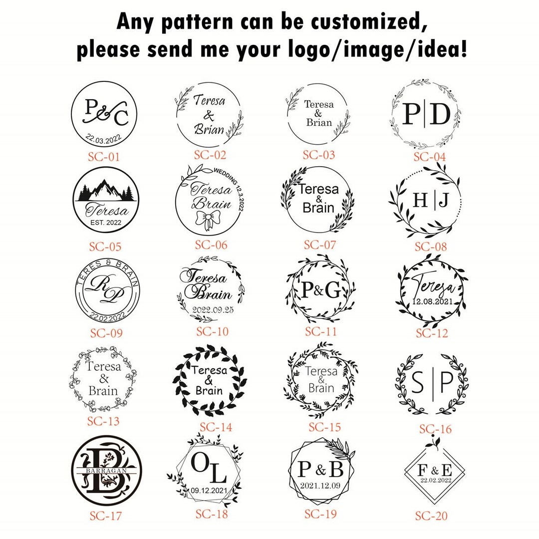 Custom Wax Seal Stamp Kit, Custom Wedding Wax Seal, Custom Logo Wax