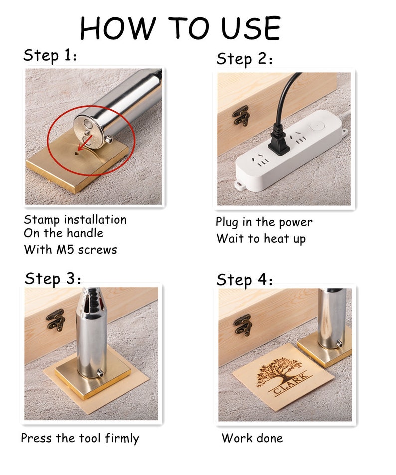 Custom Brand Iron Stamp, Woodworking Tools For Dad, Custom Brand Iron For Wood, Custom Wood Burning Stamp, Electric Wood Stamp, Custom Gift image 7