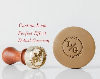 Custom Brass Pottery Stamp, Personalized Clay Signature Stamp for Ceramics & Soap, Custom Logo Stamp, Unique Gift for Potter, Gift For Dad