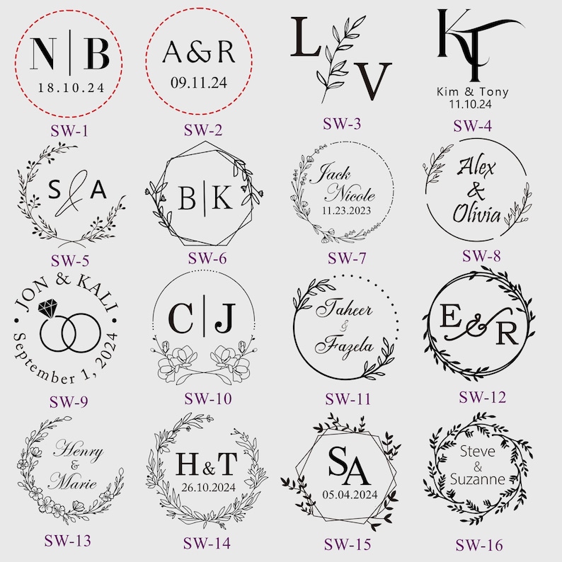 Custom Self-Adhesive Wax Seals, Wax Seal Stickers, Wedding Wax Seal Stickers, Monogram Self Adhesive Wax Seal Sticker, Custom Wax Seals image 4