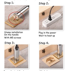 Leather BrandIron, CustomLeather LogoStamp, BrandingIron, CustomBrandIron, Leather Stamp, HeatStamp, Custom Gift For Husband image 9