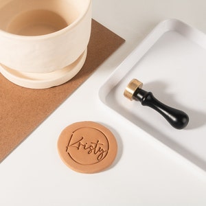 Timbro in argilla con logo personalizzato, timbro per argilla, timbro in ottone per ceramica, stampo in ottone per argilla, timbro in argilla polimerica, timbro in ceramica personalizzato, regalo personalizzato