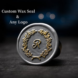 Sello de cera con logotipo personalizado, sello de cera personalizado, kit de sello de cera, sello de cera de boda, sello de cera personalizado, sello de cera de invitación de boda