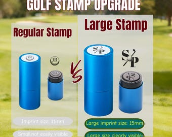 Custom Large Golf Stamp/Personalized 15 mm Golf Stamp/Larger Size Personalized Golf Stamp Set/Custom Golf Ball Stamp/Golfer Sport Gift