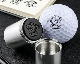 Custom Name Golf Ball Stamp, Personalized Golf Stamper Impression Size 20 mm, Golf Accessories, Golf Gift for Men Husband