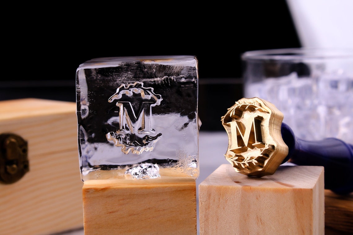 Custom Ice Cube Stamp Stamp for Ice Cubes Initials Ice Cube Etsy