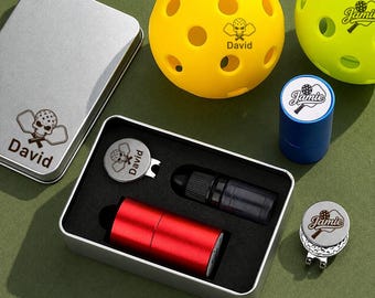 Personalized Pickleball Ball Stamp With Marker Kit, Custom Pickleball Gift, Custom Logo Stamp, Pickleball Player Gift, Custom Sports Gift