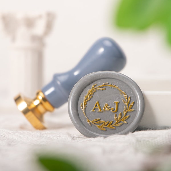 Cachet de cire, sceau de cire personnalisé avec initiales, cachet pour invitation de mariage
