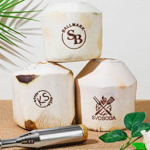 Timbro in ferro personalizzato con marchio Coconut/Timbro Coconut personalizzato/Timbro Coconut per matrimonio/Timbro con logo personalizzato/Marchio per Coconut/Timbro personalizzato