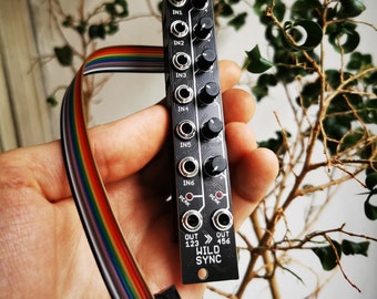 WILDSYNC MIX6.2 - Módulo mezclador Eurorack analógico compacto de 6 canales