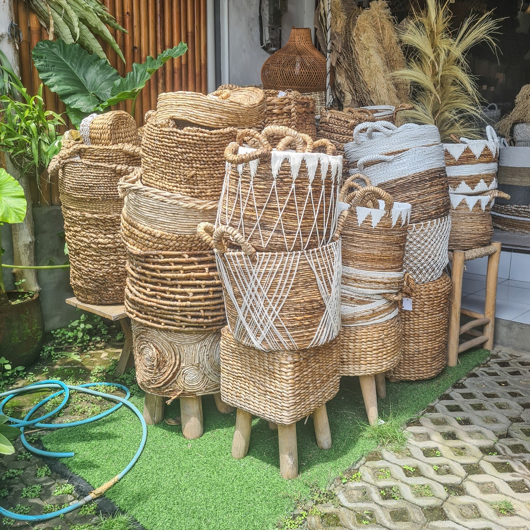Home Basket SET 3 PCS Wicker Baskets Storage Basket Interior - Etsy