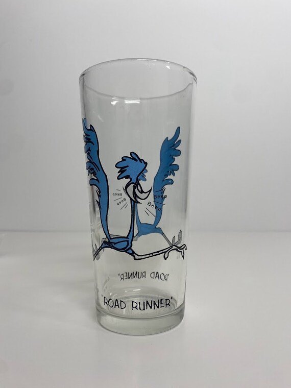 Rare Vintage Road Runner Glass Etsy
