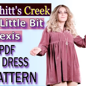 Schitt&#39;s Creek A Little Bit Alexis Cosplay Kleid Muster EINE GRÖSSE
