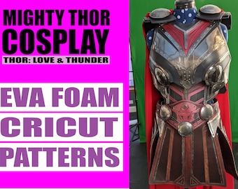 CRICUT Mighty Thor Cosplay Armour Pattern Templates for EVA Foam