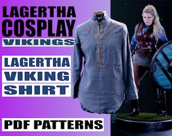 Lagertha Viking Shirt Pattern Size Small/Medium UK 8-12