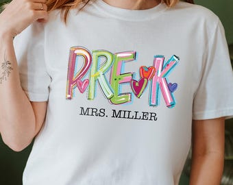 Oh Hey Pre-K Teacher Shirt, PreK Teacher T-Shirt, Pre K Teacher Shirt, Preschool Teacher Gift, Teachers First Day of School, back to school