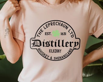 Leprechaun Distillery Shirt, Funny St Patrick’s Day Tee, Lucky Irish Drinking Shirt, St Pattys Party Gift,St Patrick’s Day Shirt