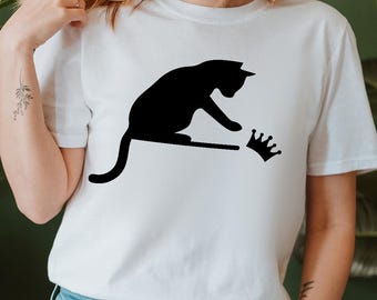 No Kings Cat T-Shirt, Funny Anti Trump Shirt, No Kings Protest Tee, Political Protest, Cat Lovers Humor, Political Cat Meme T-Shirt