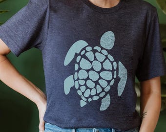 Sea Turtle T-shirt, Summer Beach Tee, Sea Turtle Gift, Sea Turtle Lover, Spirit Animal Design Sea Life T-Shirt,Ocean Life Gift,Beach TShirt