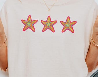 Comfort Colors Shirt,Starfish T-Shirt,Star Fish Beach Shirt,Beach Shirt,Vacation Shirts,Beach Graphic Tee, Beach T-Shirt,Ocean Tee,Sea Shirt
