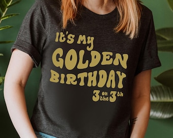 Camiseta de cumpleaños dorada, Es mi cumpleaños dorada, Camiseta de cumpleaños para mujer, Camiseta de cumpleaños personalizada, Camiseta de cumpleaños para niños, Camiseta de cumpleaños dorada para niños pequeños