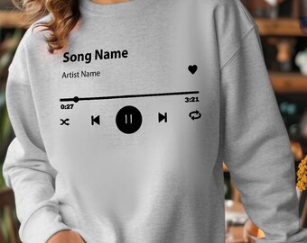Custom Song Name Sweatshirt, Favorite Song Sweatshirt, Personalized Artist Name Sweatshirt,  Custom Concert Hoodie, Favorite Song Sweatshirt